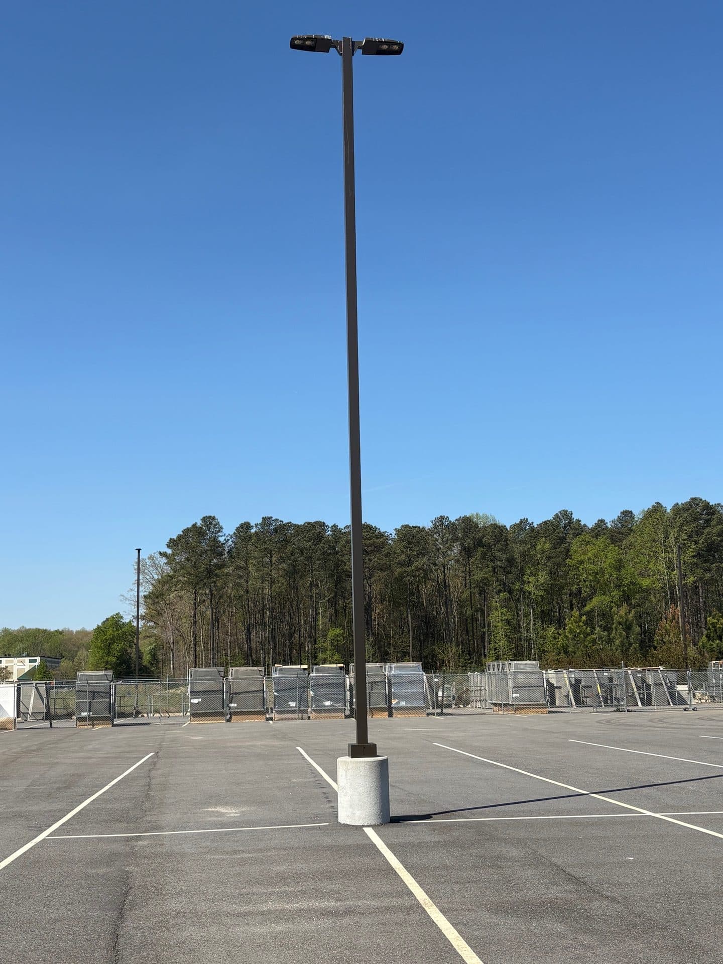 Concrete pole base work in Colonial Heights, Virginia